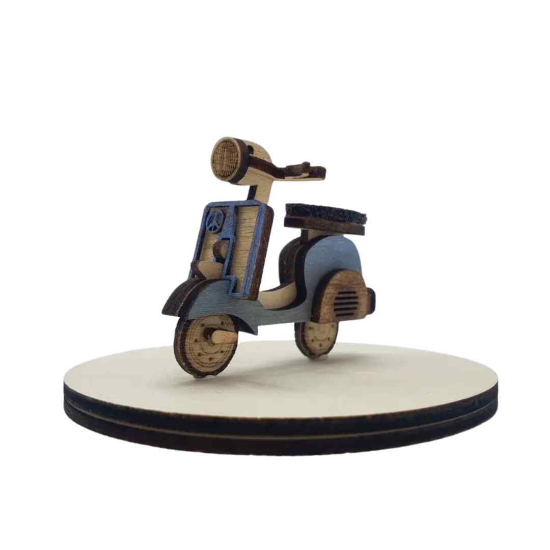 Wooden Scooter Keychain